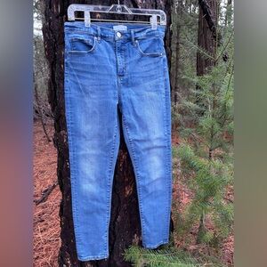 LOFT Women's Blue Skinny Jeans high waisted